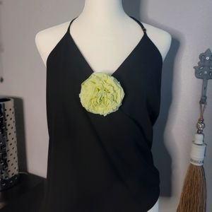 Pale Green Fabric Flower Brooch/Hair Tie. Echo brand.